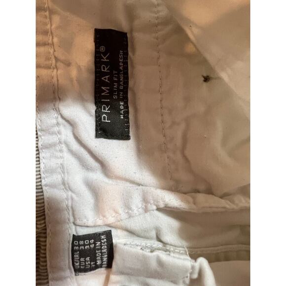 PRIMARK CHINO SHORTS 100% COTTON BUTTON FLY WHITE MENS WAIST 30 INCHES - Picture 5 of 5